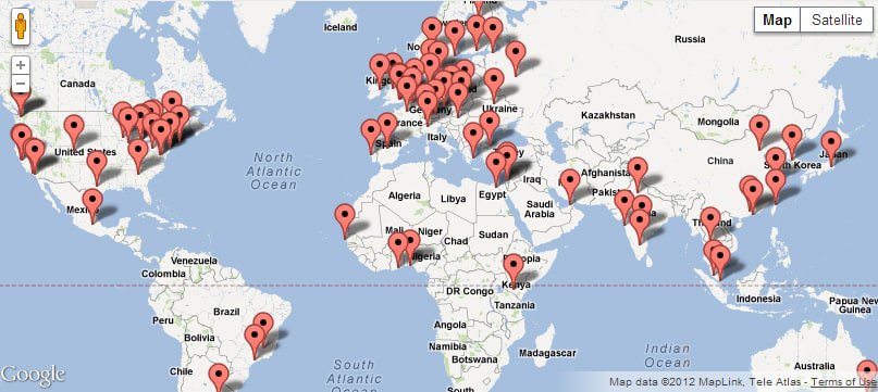 عناوين مكاتب جوجل وأرقام الإتصال في جميع دول العالم 