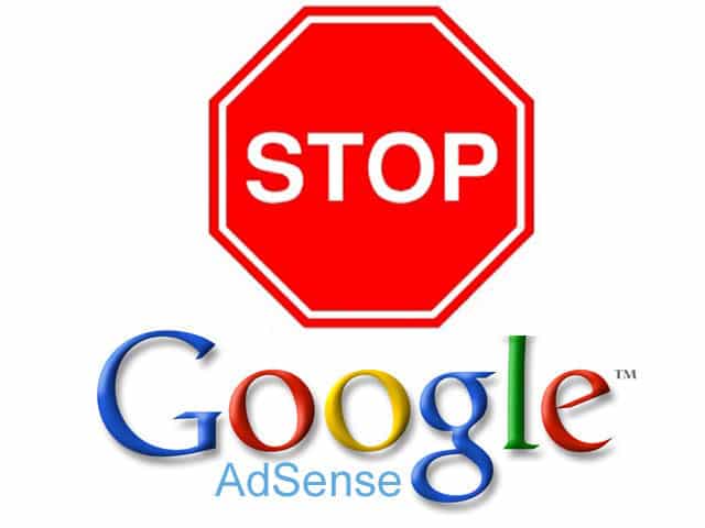 Google adsense account stop
