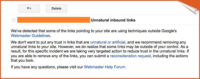 unnatural inbound links