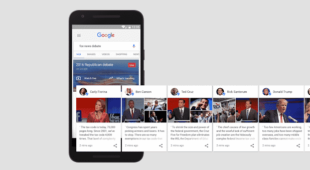 google candidates screenshot